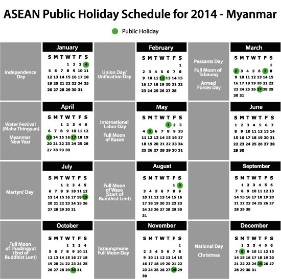 ASEAN Public Holiday Schedule for 2014 - ASEAN Business News